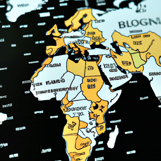 מפת עולם המציגה את חוקיות הביטקוין במדינות שונות.
